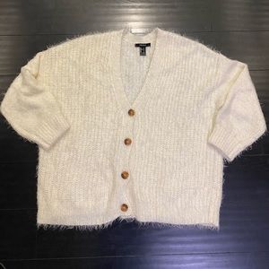 Cream/Ivory Oversized Cardigan Sweater